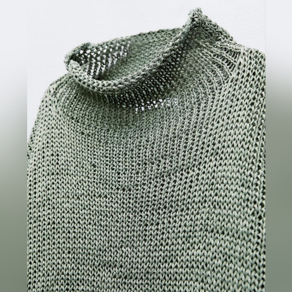 ZARA BOAT NECK KNIT SWEATER - Picture 7 of 8